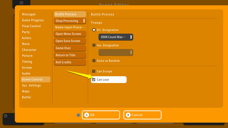 RPG MAKER WITH Can Lose