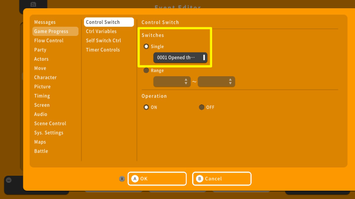 RPG MAKER WITH Select Switch