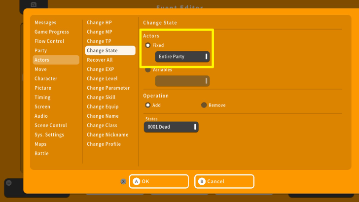 RPG MAKER WITH Fixed Actor