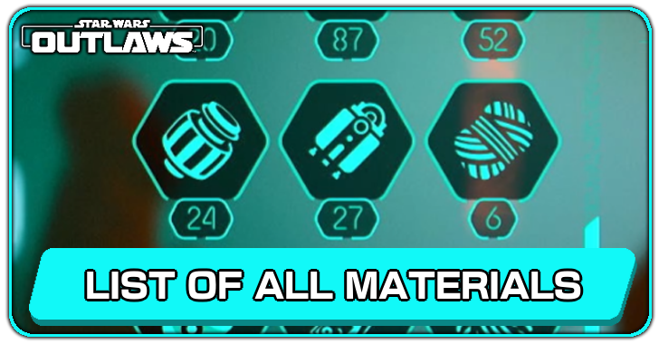 Star Wars Outlaws List of All Materials