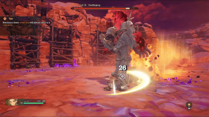 Visions of Mana - Gardlegrog Boss Guide Legs Attack