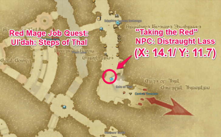 Red Mage Job Quest Location