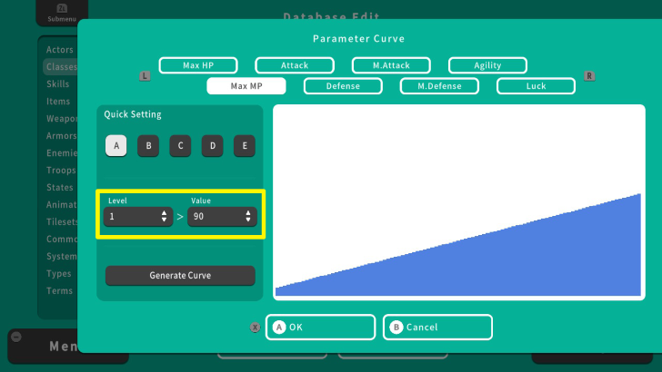 RPG MAKER WITH Level Values