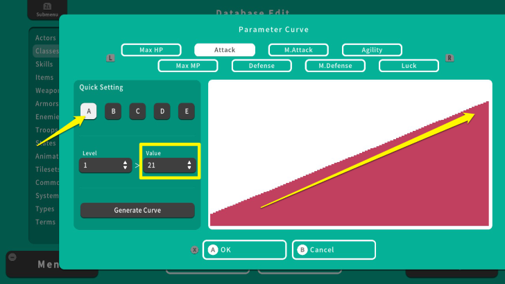 RPG MAKER WITH Modify Curve