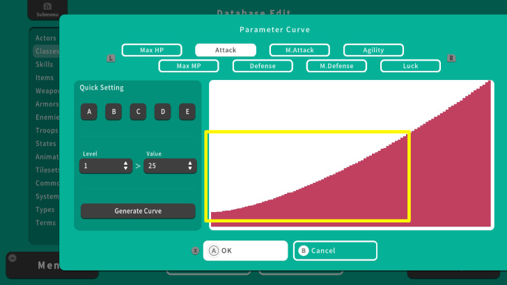 RPG MAKER WITH Bend Curve
