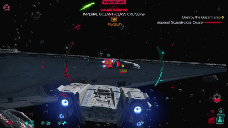 Destroy the Gozanti Ship