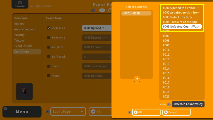 RPG MAKER WITH Switches