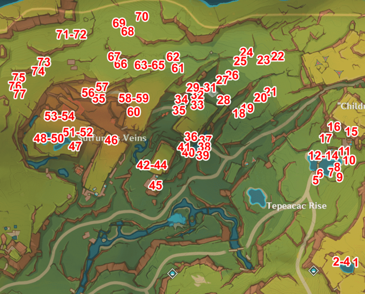 Genshin - 5.0 Map (Saurian Claw Succulent)