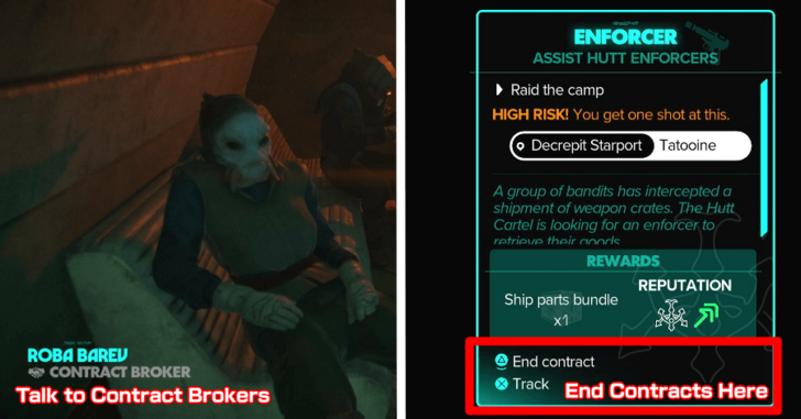 Talk to Contract Brokers to End Contracts