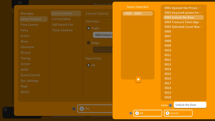 RPG MAKER WITH Switches Name