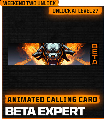 Beta Expert Animated Calling Card Open Beta Reward