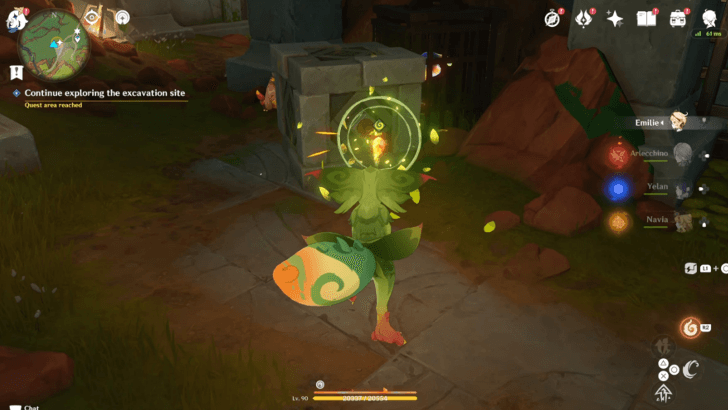 Continue exploring the excavation site