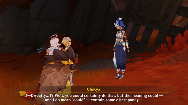 Genshin Impact Tracer No Tracing Walkthrough - Talk to Chikya