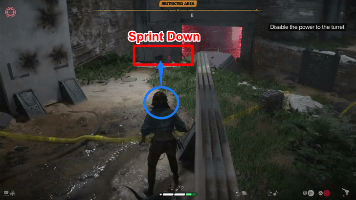 Disable the Power to the Turret Step 4