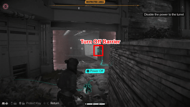 Disable the Power to the Turret Step 5