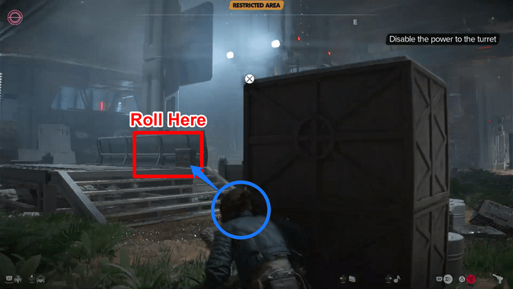 Disable the Power to the Turret Step 1