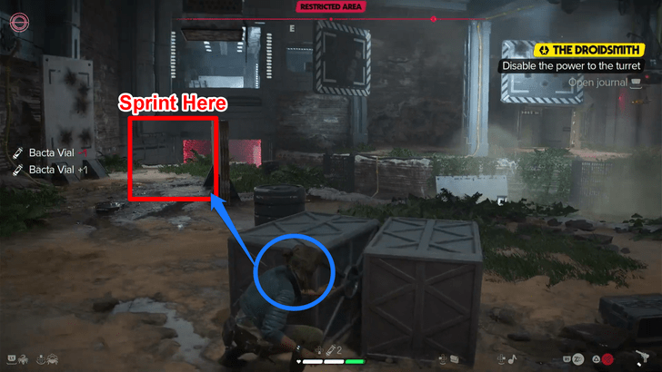 Disable the Power to the Turret Step 3