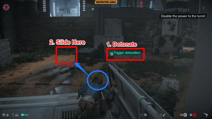 Disable the Power to the Turret Step 2