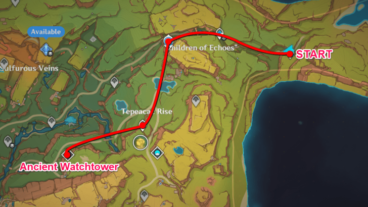 Genshin Impact - Ancient Watchtower Location