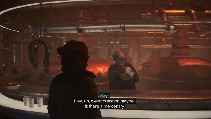 Star Wars Outlaws Go to the Domak Refectory in Kijimi