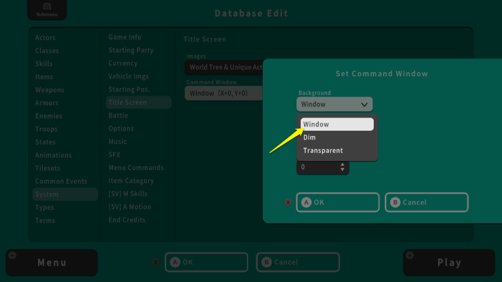 RPG MAKER WITH Window