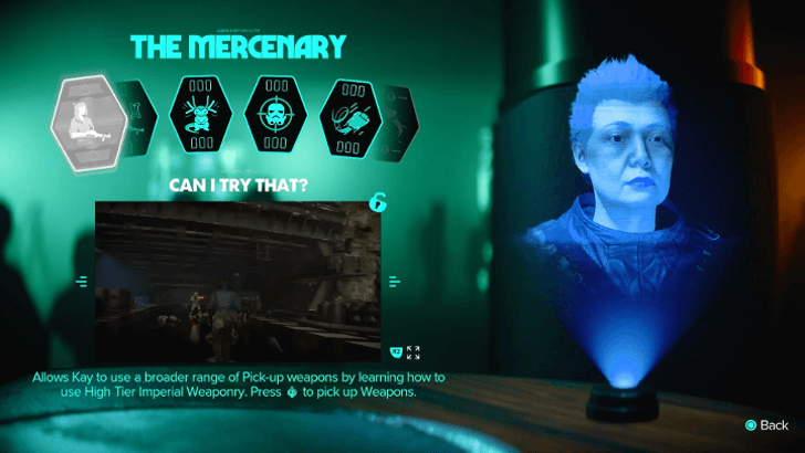 Star Wars Outlaws The Mercenary Menu Screen
