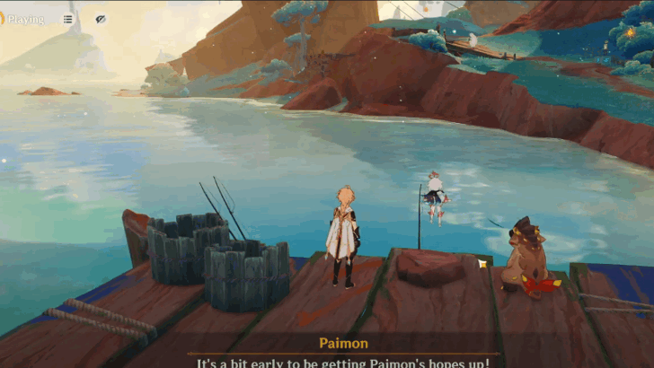 Wait for Paimon to fish