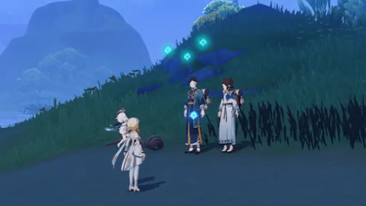 Genshin Impact Those Searching for the Mysterious Island Walkthrough - Talk to the freed tourists