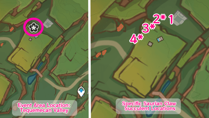 Genshin - Gather 6 Saurian Claw Succulents