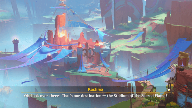 Genshin Impact Natlan! A New Adventure Walkthrough - Continue heading toward the Stadium of the Sacred Flame