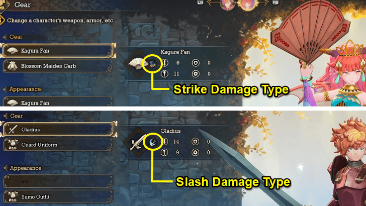 Visions of Mana - Physical Damage Types