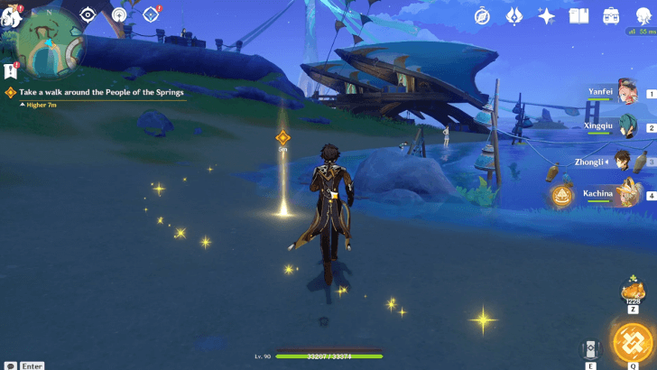 Genshin Impact A Decision Walkthrough - Take a walk around the People of the Springs