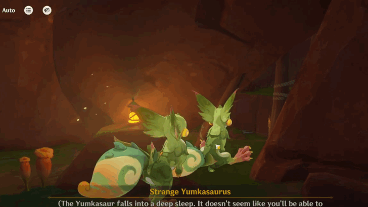 Try talking to the Yumkasaurus