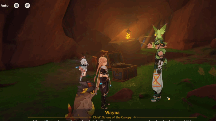 Get your Saurian companion to take away the treasure chest