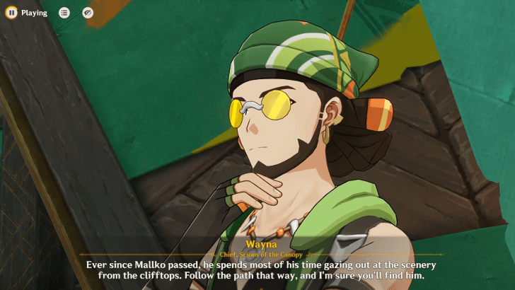 Genshin Impact To Reclaim an Ancient Name Walkthrough - Talk to the Chief of the tribe Wayna