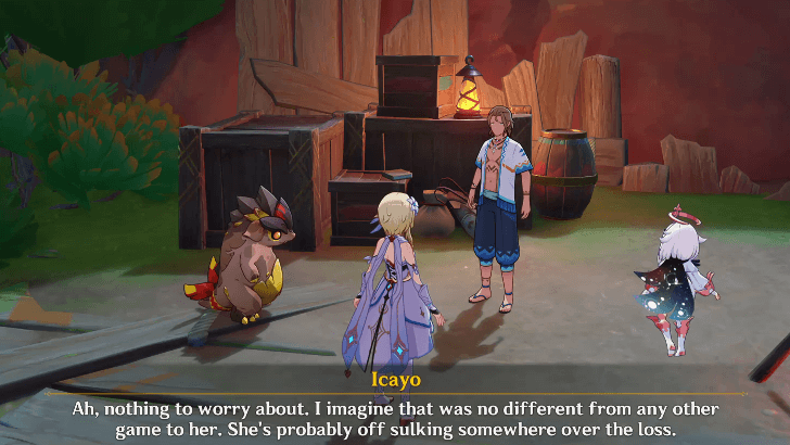 Genshin Impact A Saurian Lover’s Ordinary Days Walkthrough - Talk to the injured person