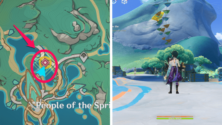 Genshin Impact The Legend of the Mysterious Island Walkthrough - Go to the designated location to lure the scammer out