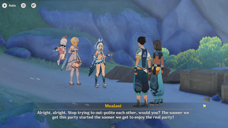 Genshin Impact Home of the Hot Springs Walkthrough - Meet up with Marokau and the others