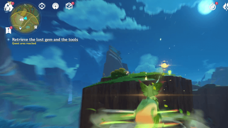 Genshin Impact Gifts and Gifts in Return Walkthrough - Retrieve the lost gem and the tools - Location 3