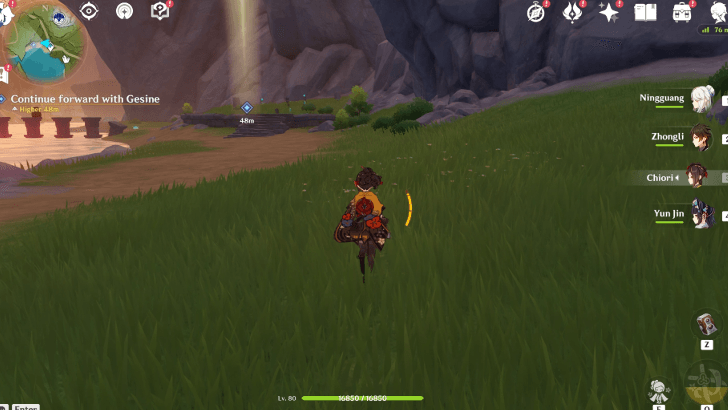 Genshin Impact The Call of Mystical Martial Arts Quest Walkthrough - Continue Forward With Gesine