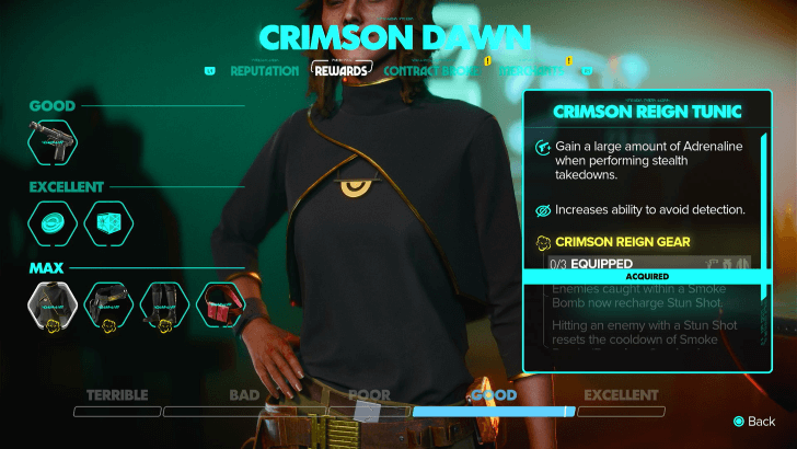 Star Wars Outlaws - Crimson Reign Gear in Faction Rewards Screen