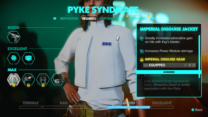 Star Wars Outlaws - Imperial Disguise Gear Set In Faction Rewards