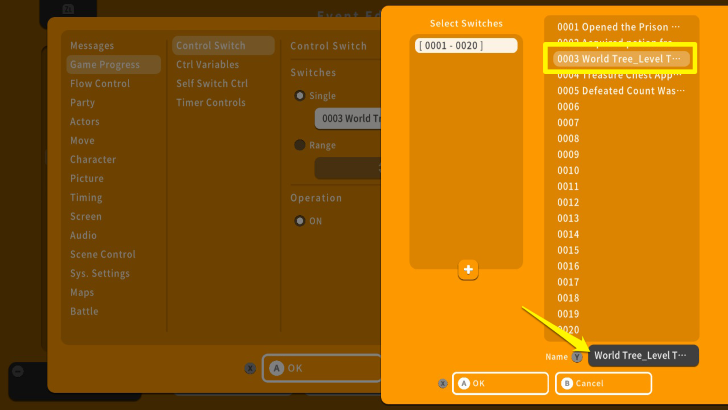 RPG MAKER WITH Switch Name
