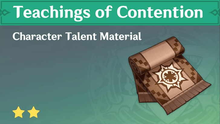 Genshin Impact - How to Get Teachings of Contention and Effects