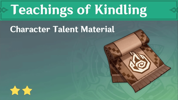 Genshin Impact - How to Get Teachings of Kindling and Effects