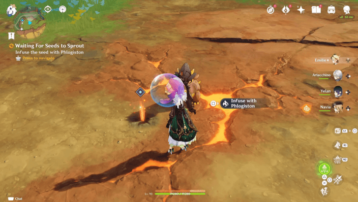 Infuse the seed with Phlogiston