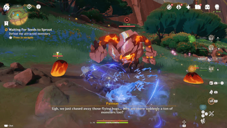 Defeat the attracted monsters