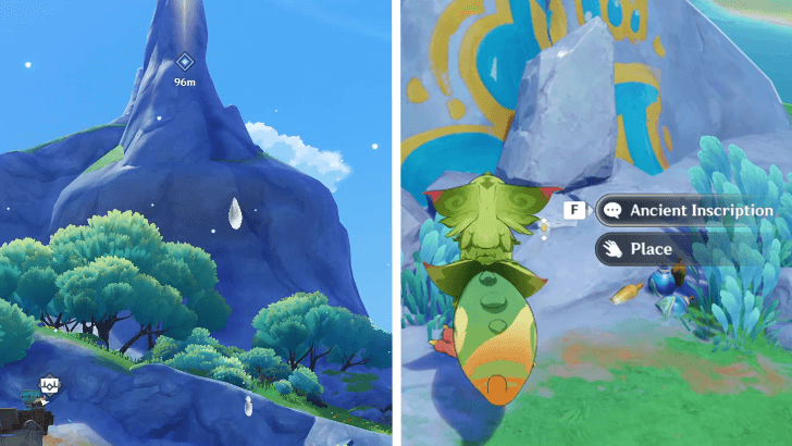 Genshin Impact Stride on Rainbows, Split the Waves Walkthrough - Look around nearby for a way to repair the Spiritdoors