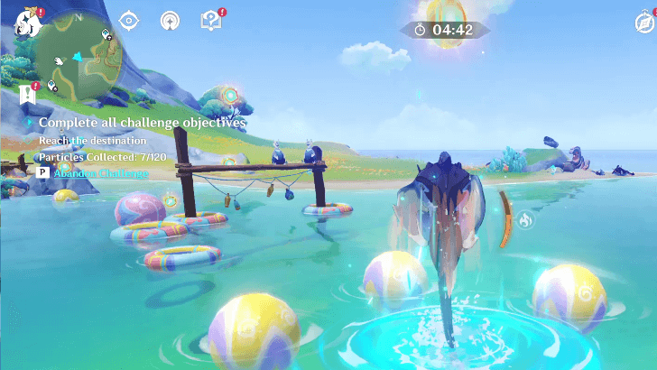 Genshin Impact Stride on Rainbows, Split the Waves Walkthrough - Tips from Surfing Trial Carry Over