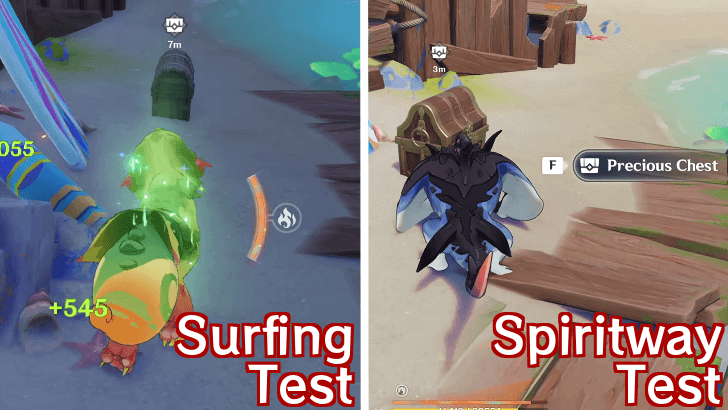 Genshin Impact Stride on Rainbows, Split the Waves Walkthrough - Treasure Chests for Each Test